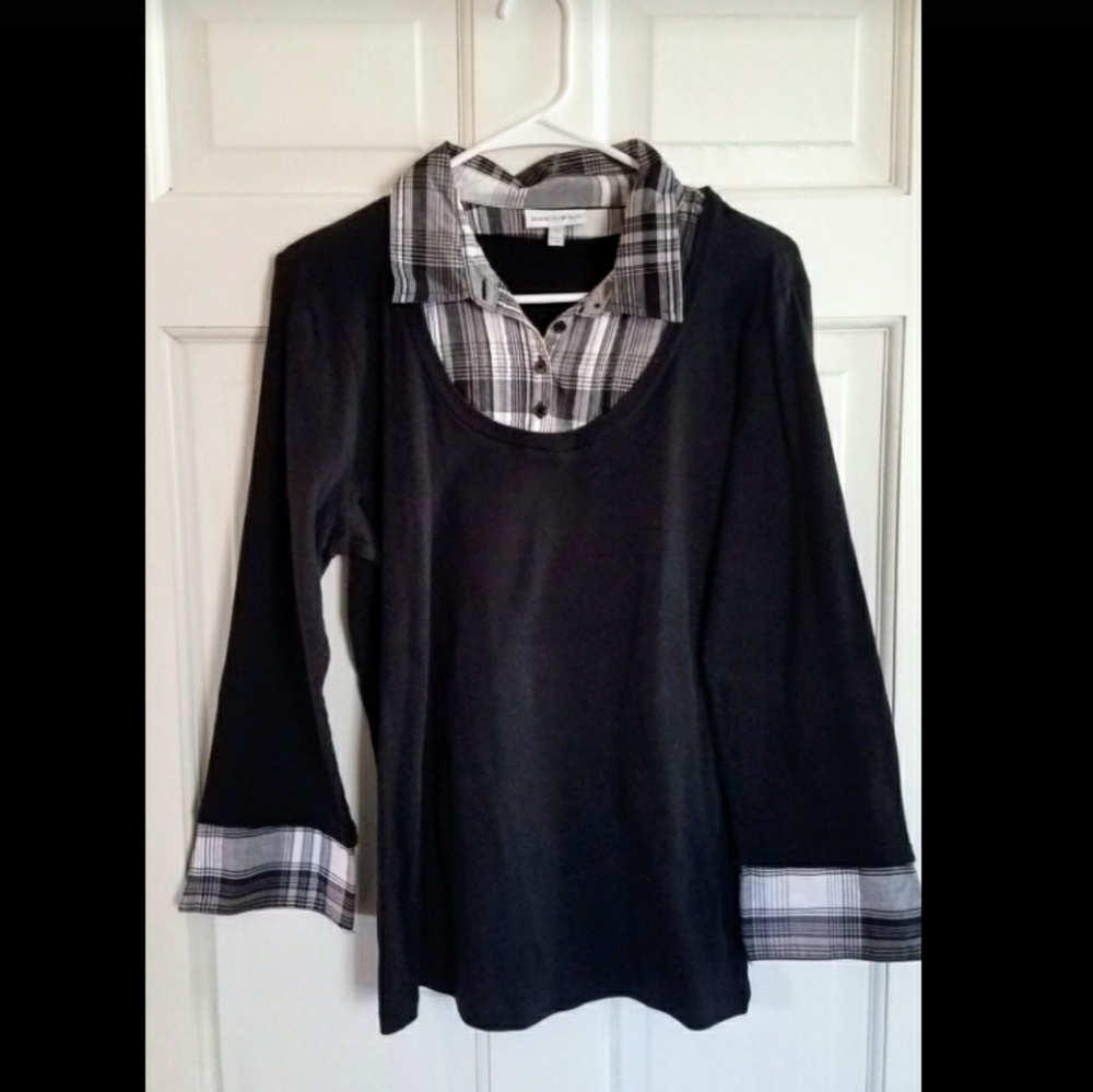 Fashion Bug Collared Top with layered effect